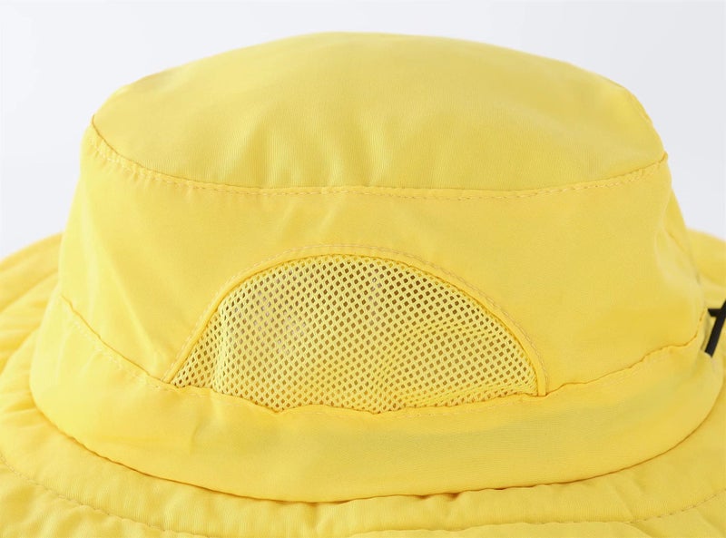 Connectyle Kids UPF 50+ Bucket Sun Hat UV Sun Protection Hats Wide Brim Summer Beach Hat Yellow - Image 4